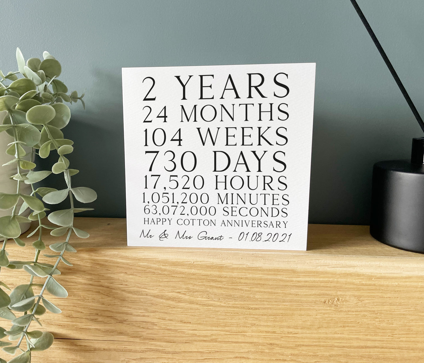 2 Year Anniversary Card