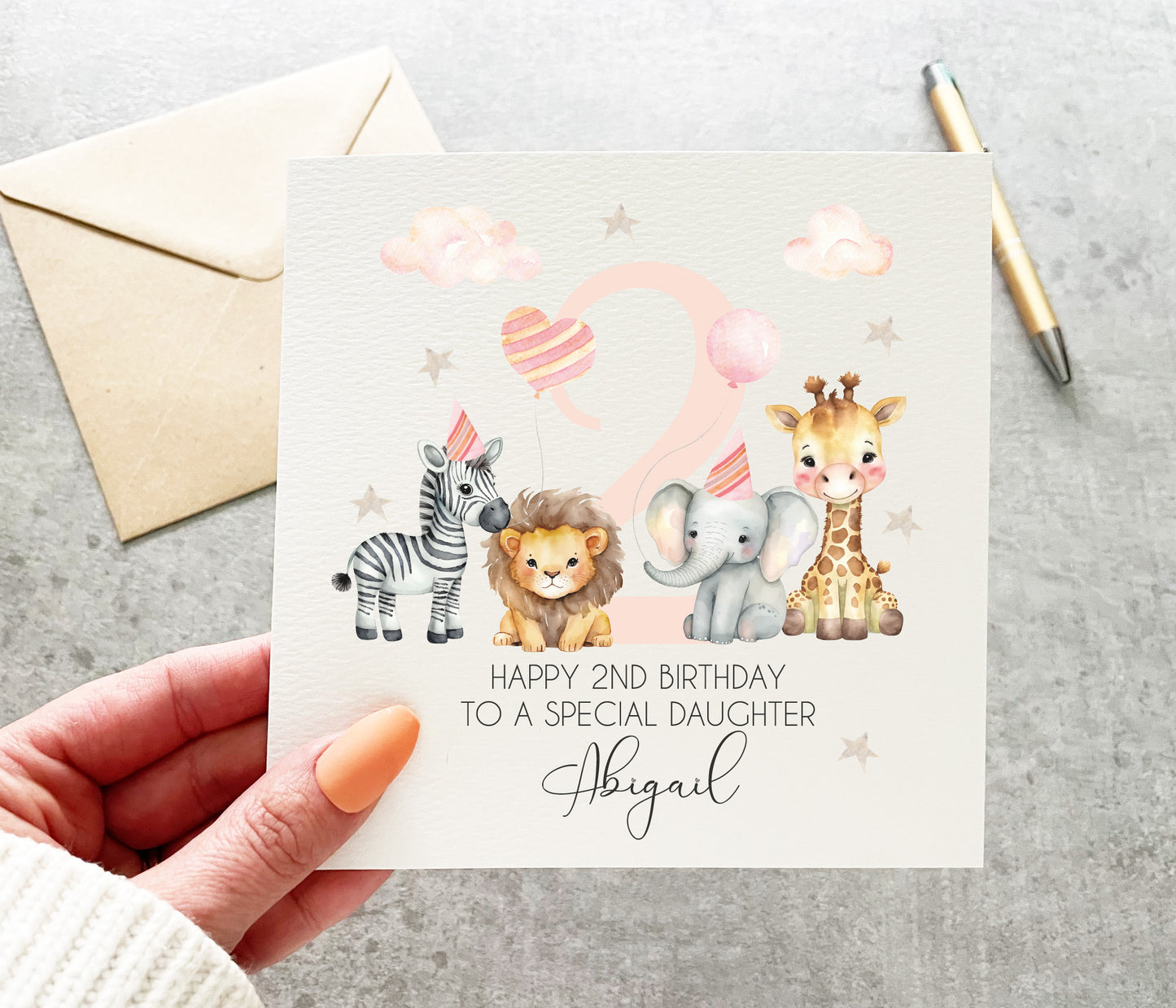 Safari Animals Daughter Card