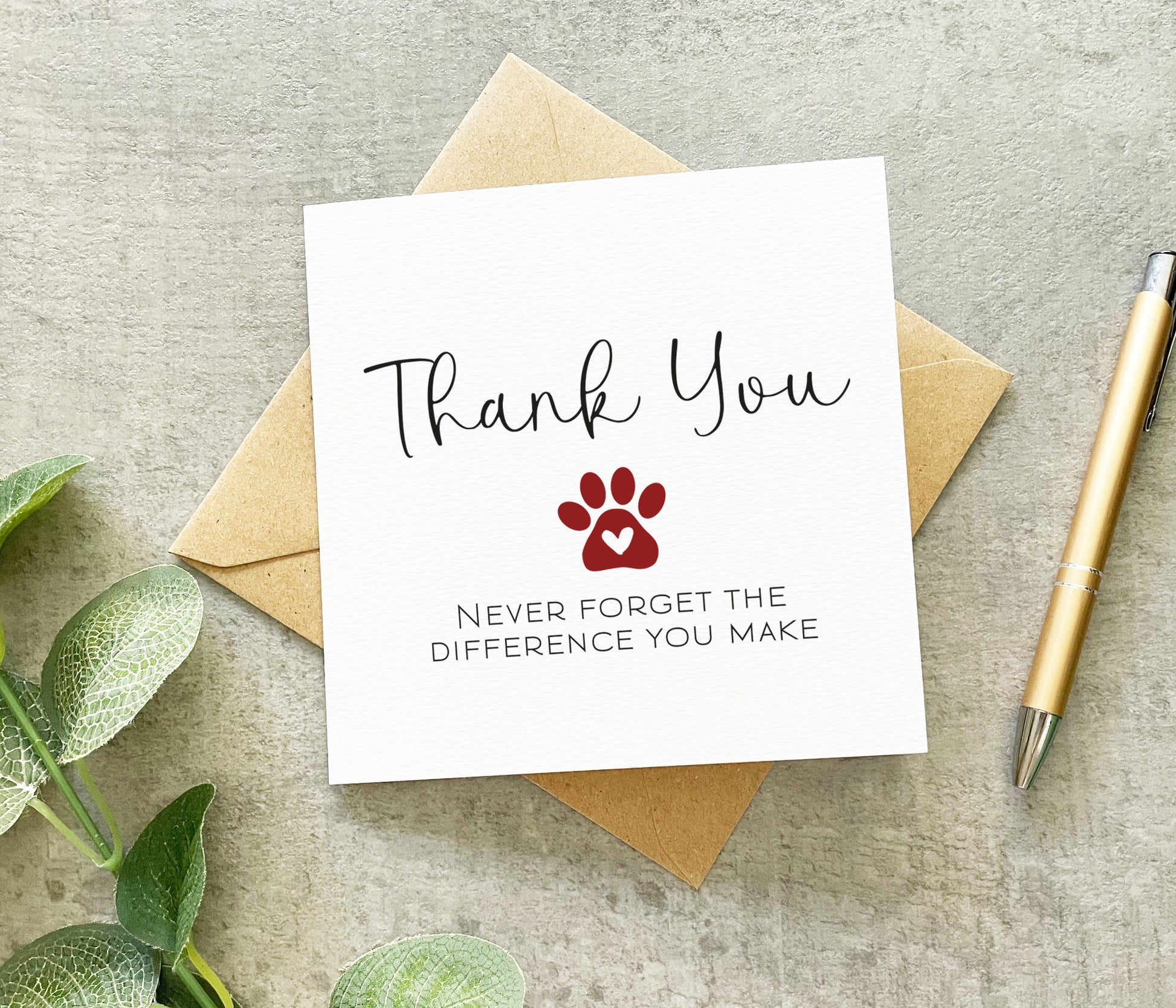 Thank You Card For A Special Vet