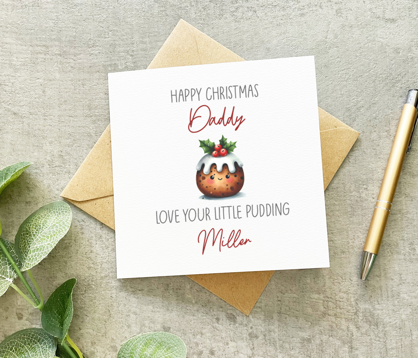 Daddy's Little Pudding Card