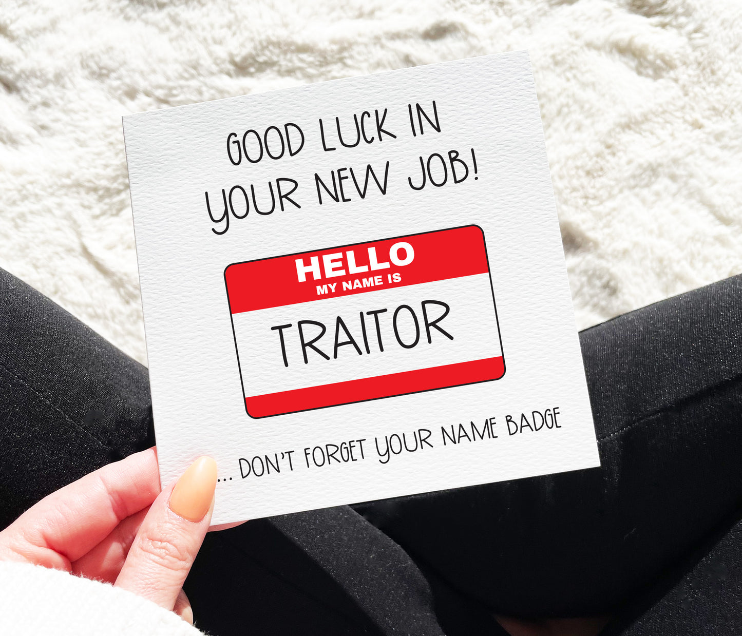 Traitor Badge New Job Card