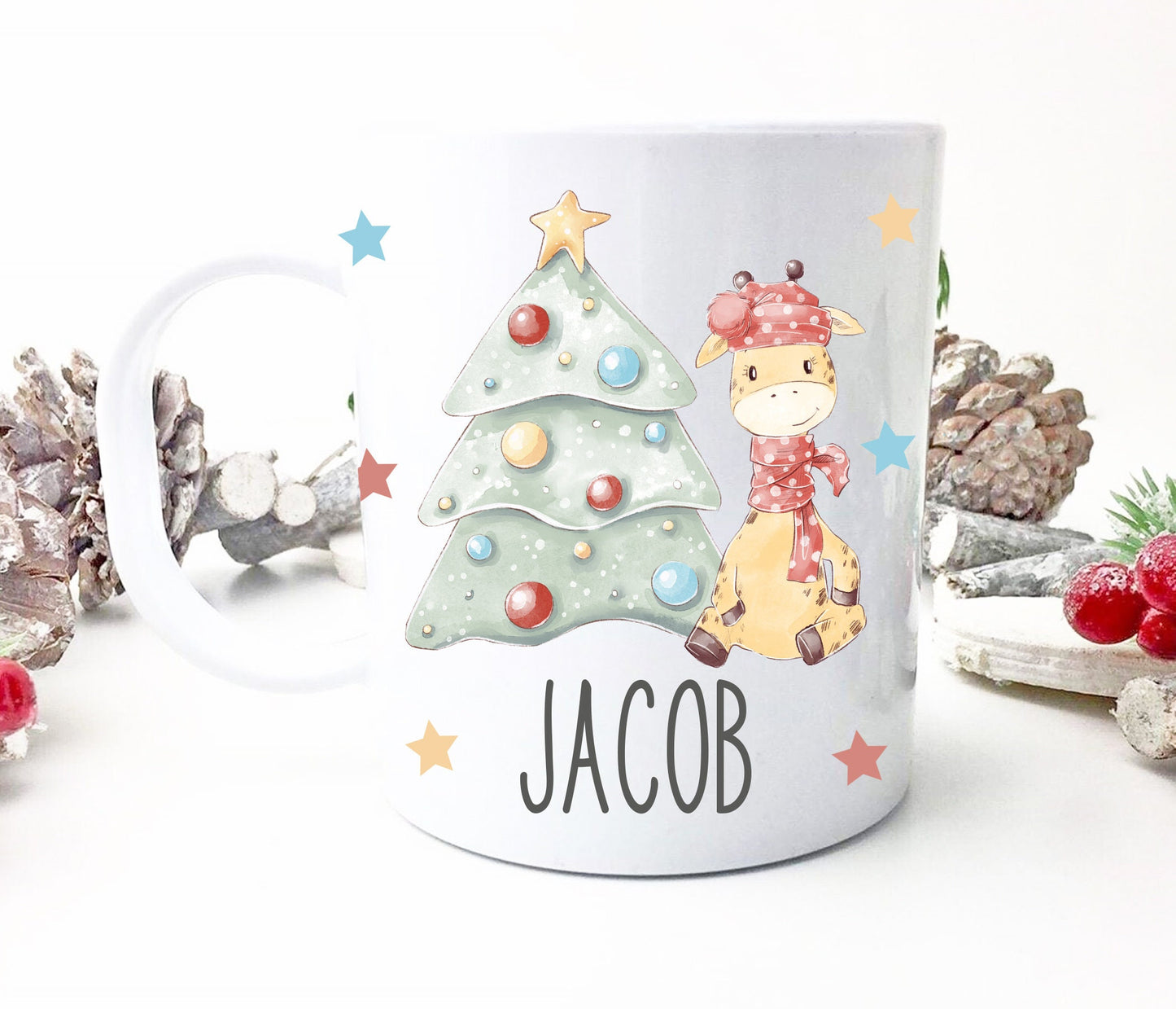 Giraffe Christmas Mug