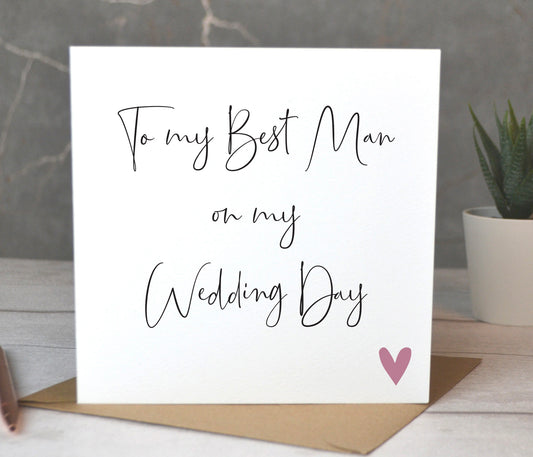 To My Best Man Wedding Day Card