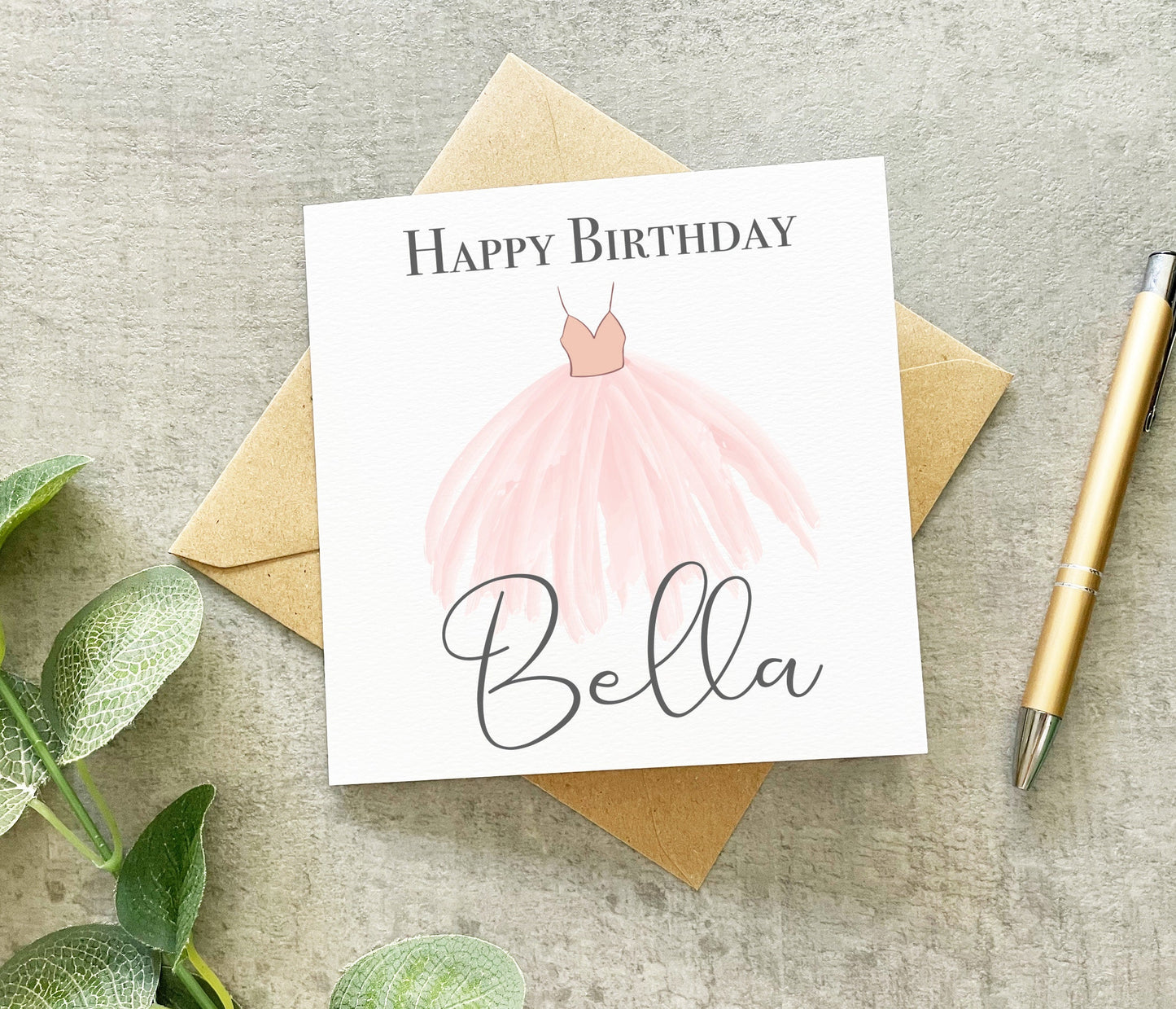 Ballerina Birthday Card