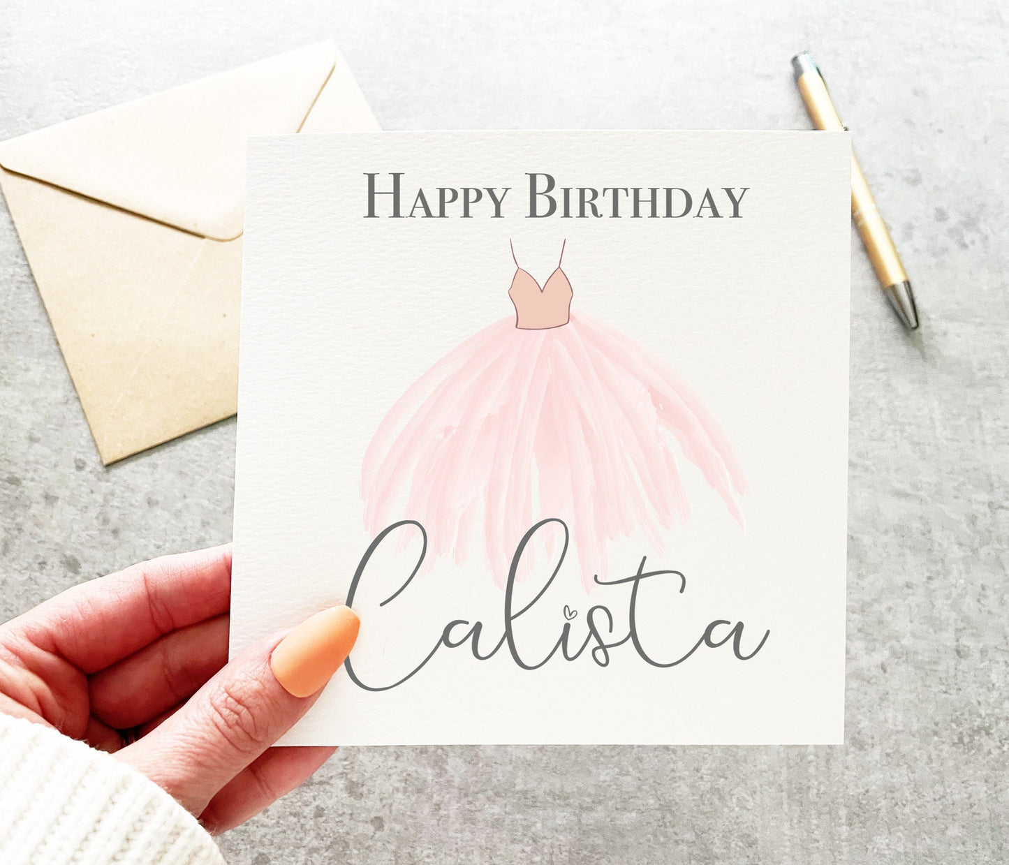 Ballerina Birthday Card