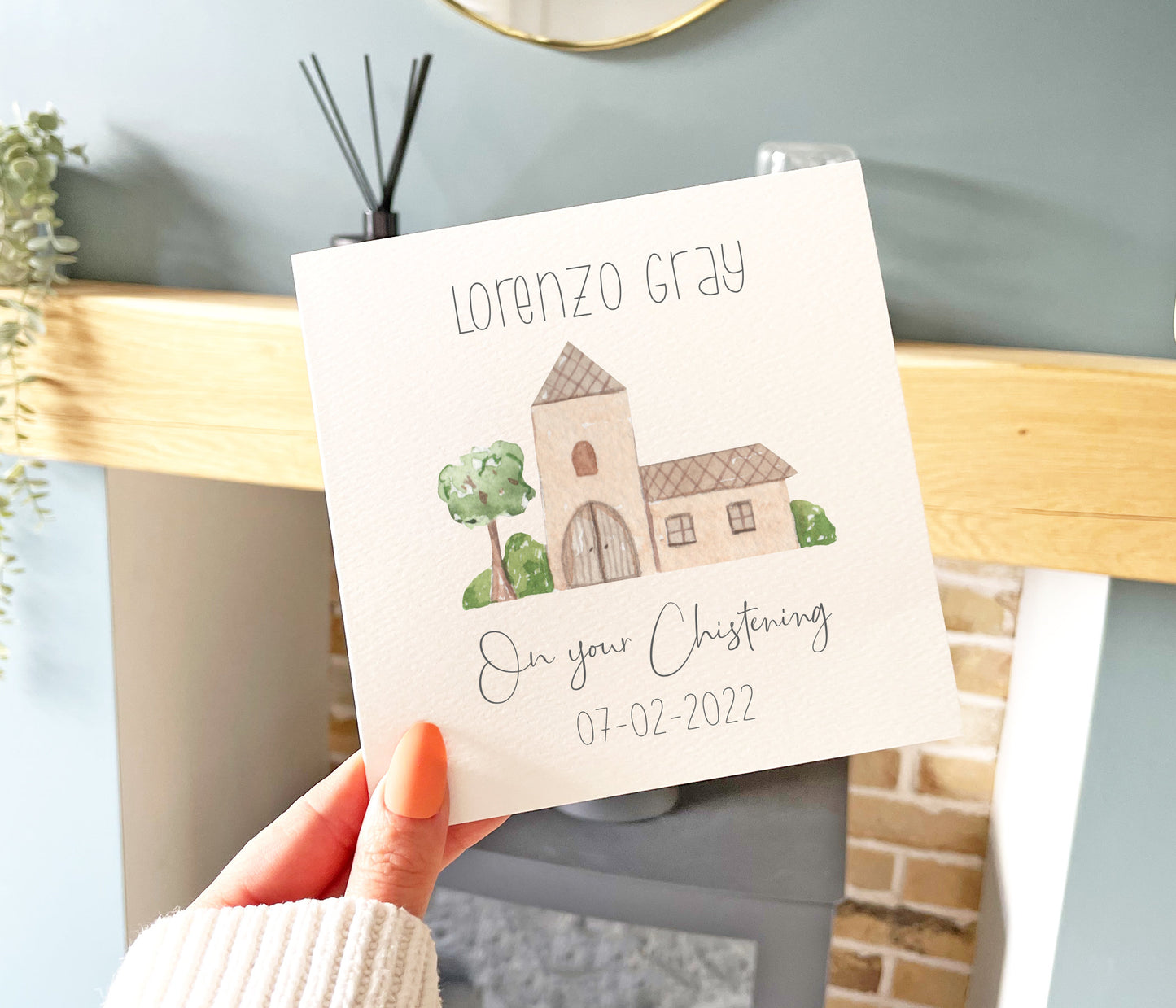 Christening Church Card