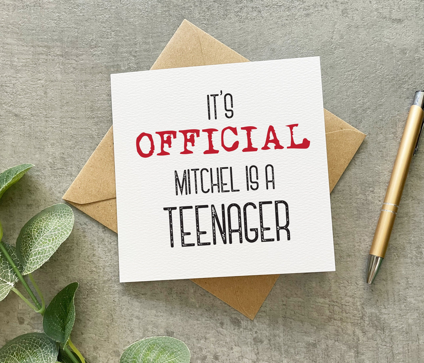 Officially A Teenager Card