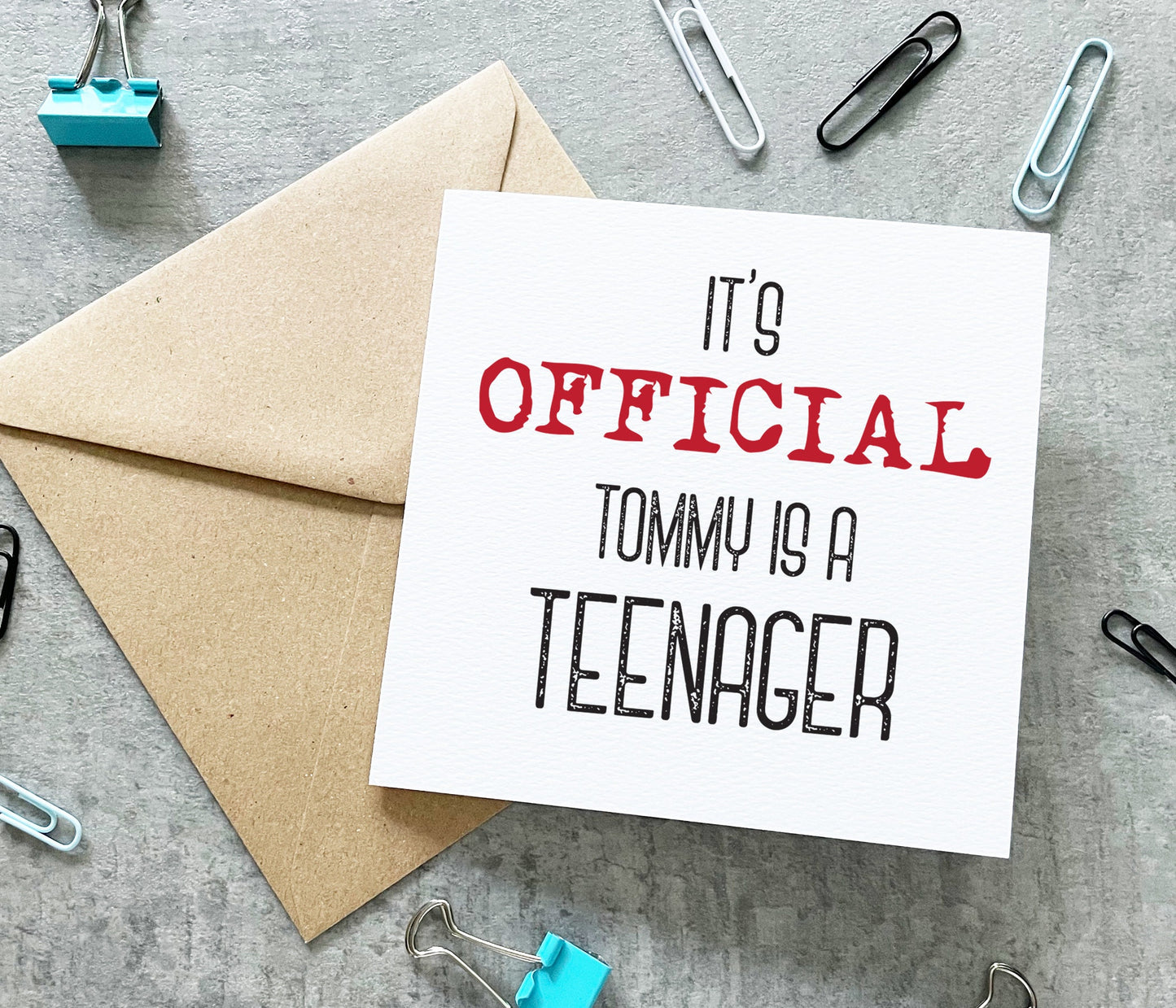 Officially A Teenager Card