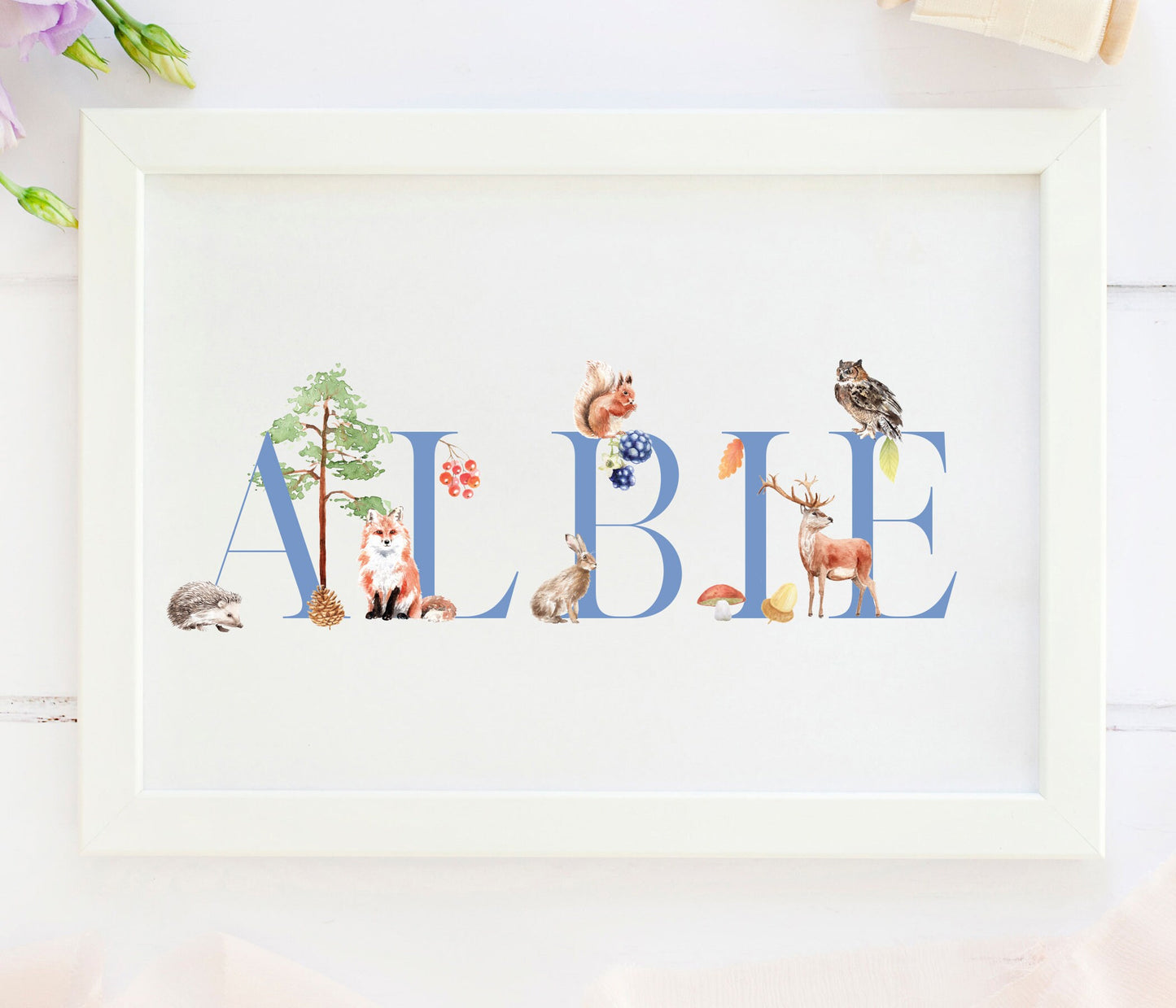 Forest Animals Name Print