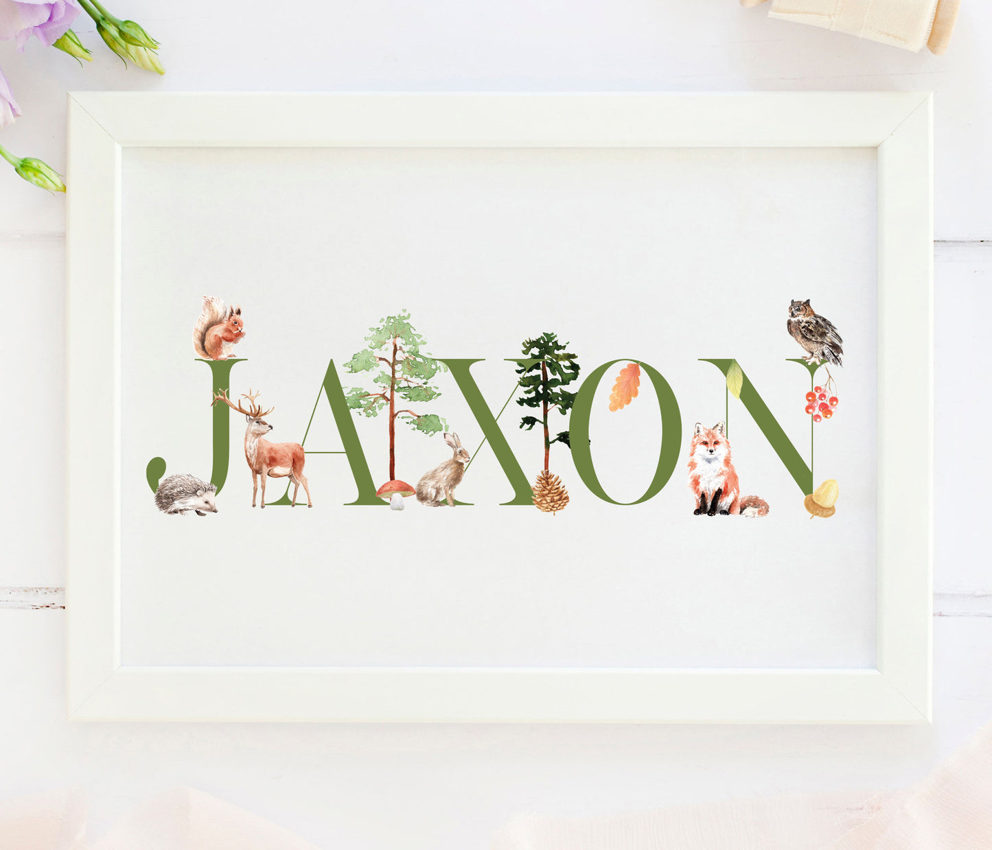 Forest Animals Name Print