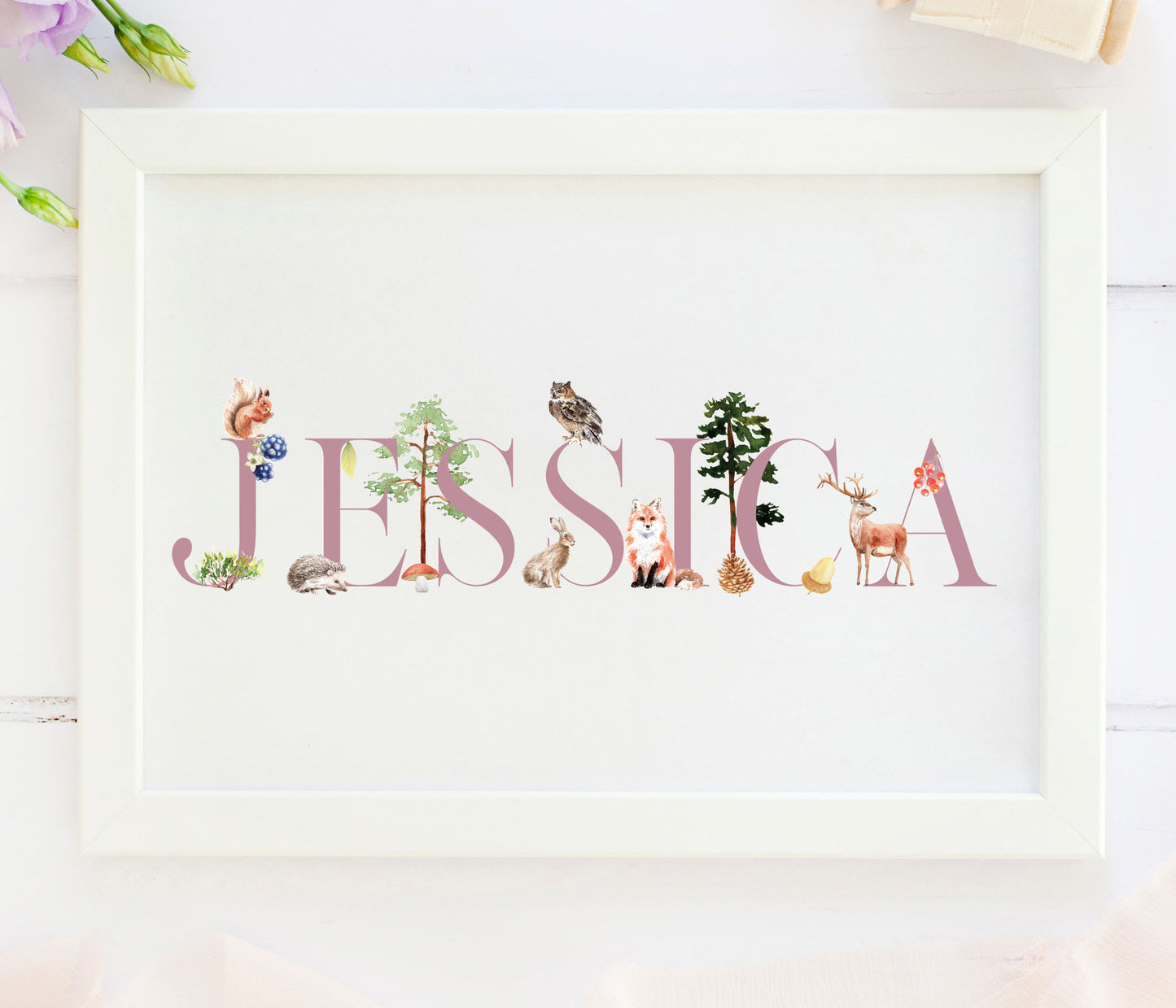 Forest Animals Name Print