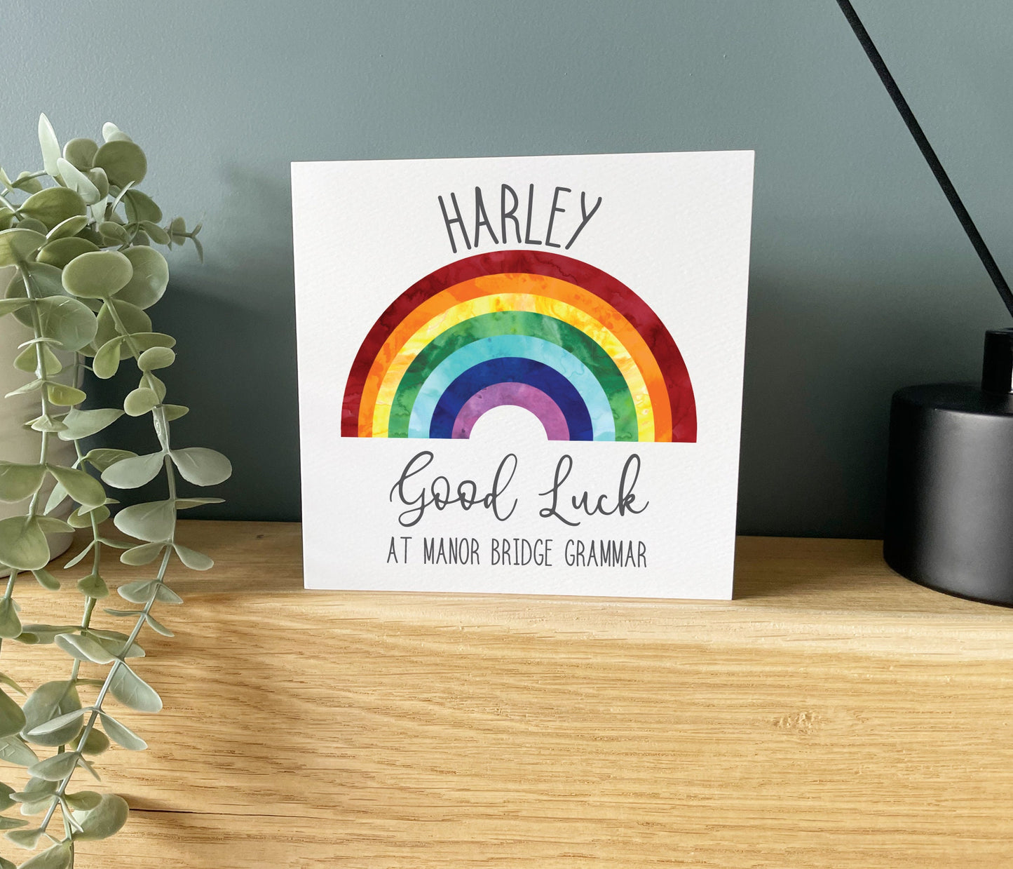 Rainbow New School Card