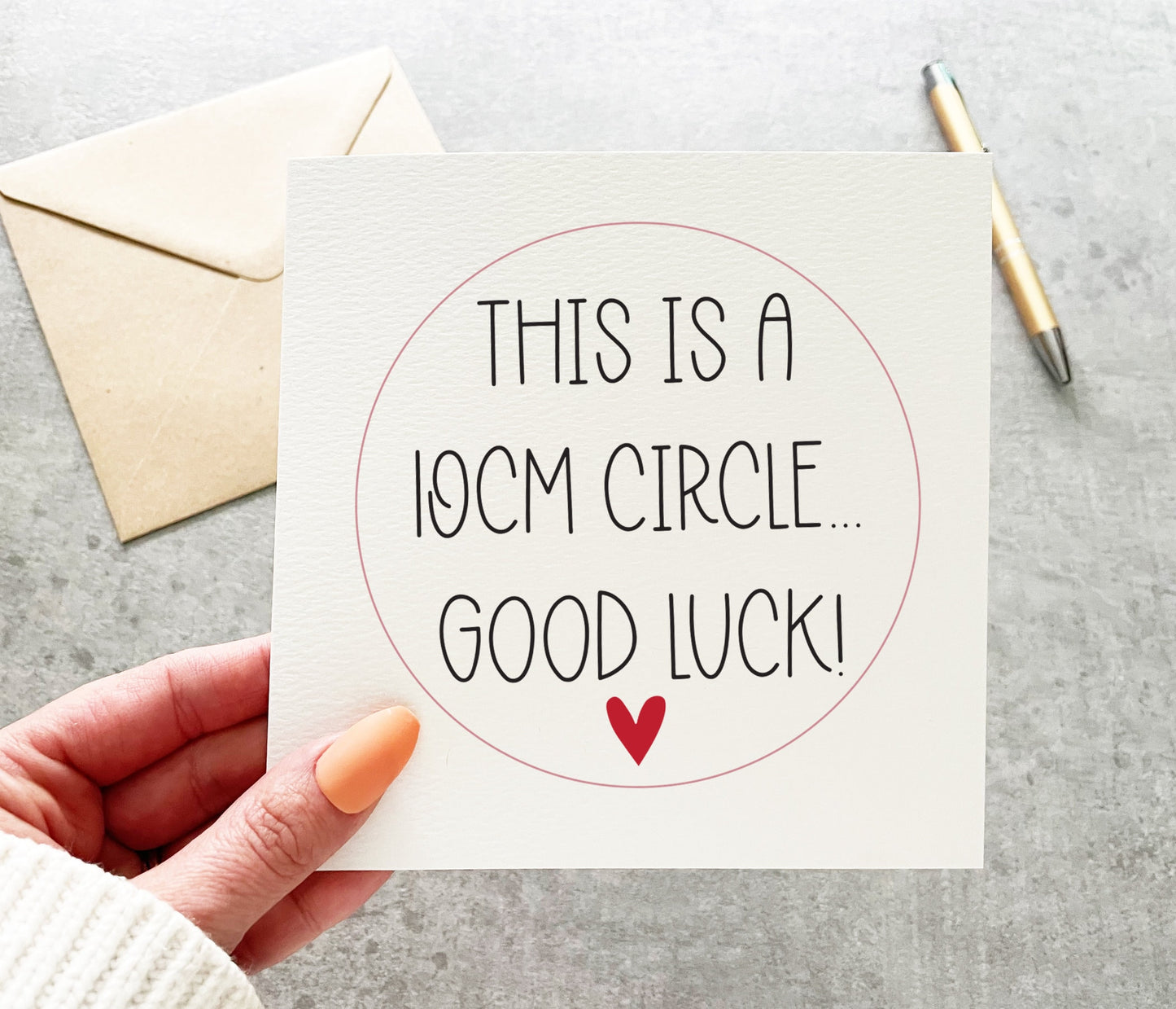 10cm Circle Baby Shower Card