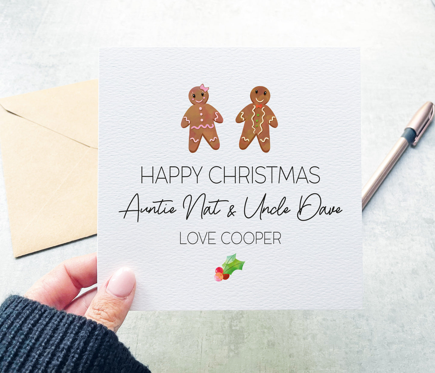 Auntie & Uncle Gingerbread Card