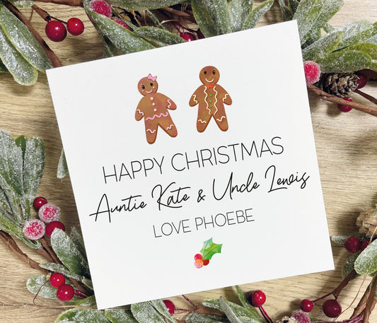 Auntie & Uncle Gingerbread Card