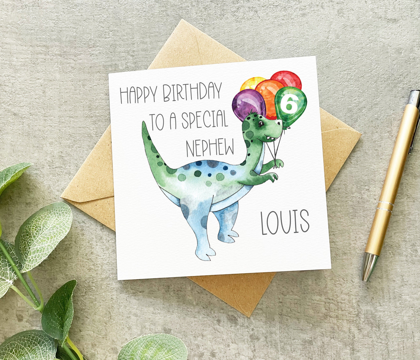 Nephew Dinosaur Birthday Card