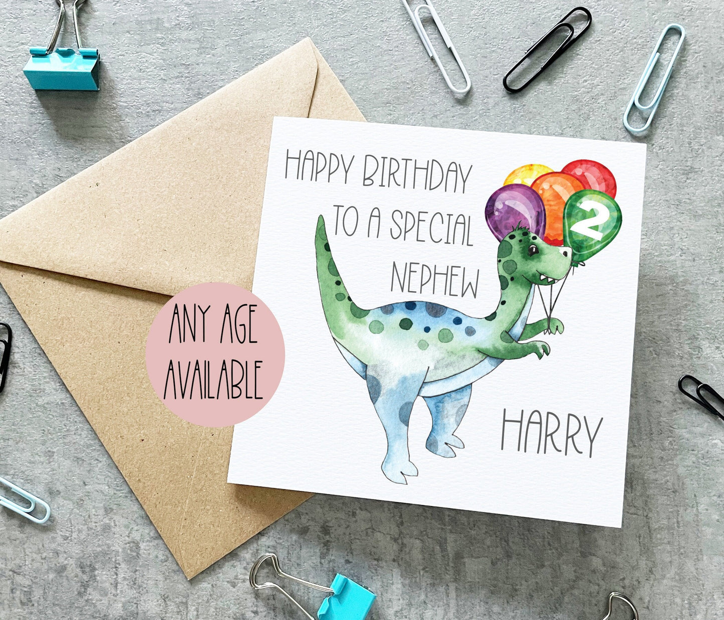 Nephew Dinosaur Birthday Card