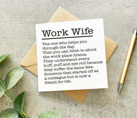 Work Wife The One Who Card