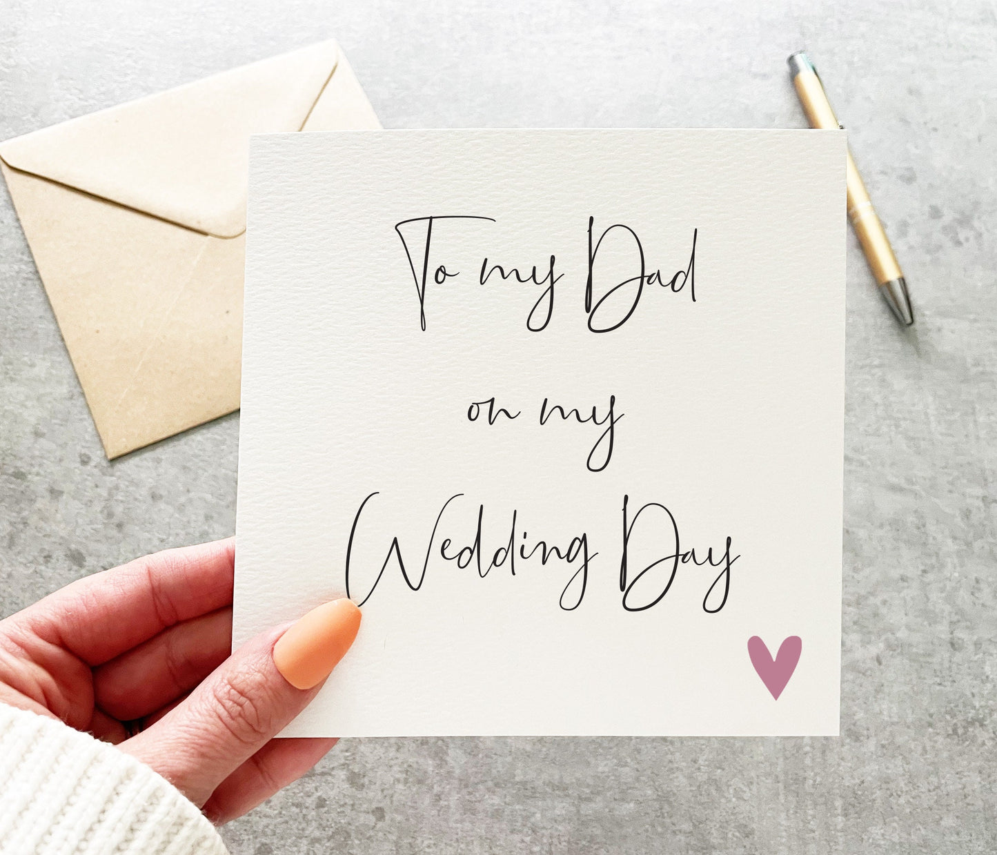 To My Dad On My Wedding Day Card