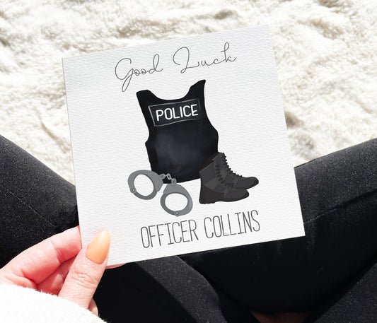 Police Good Luck Card