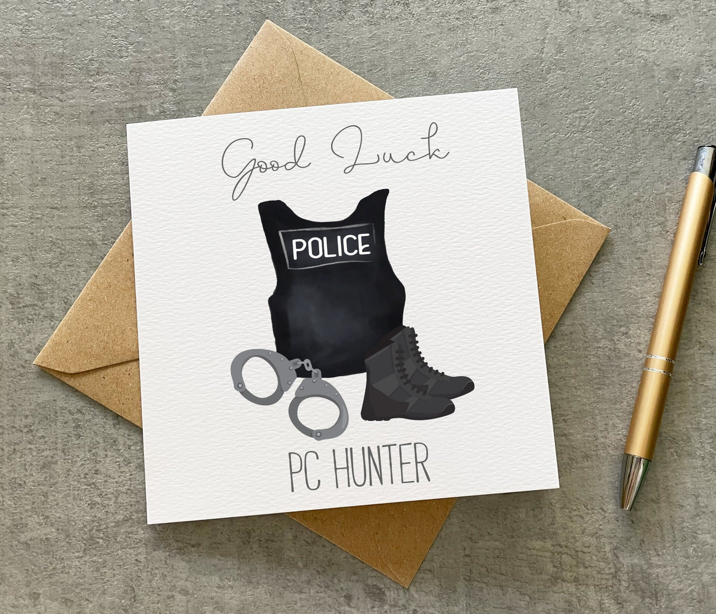 Police Good Luck Card