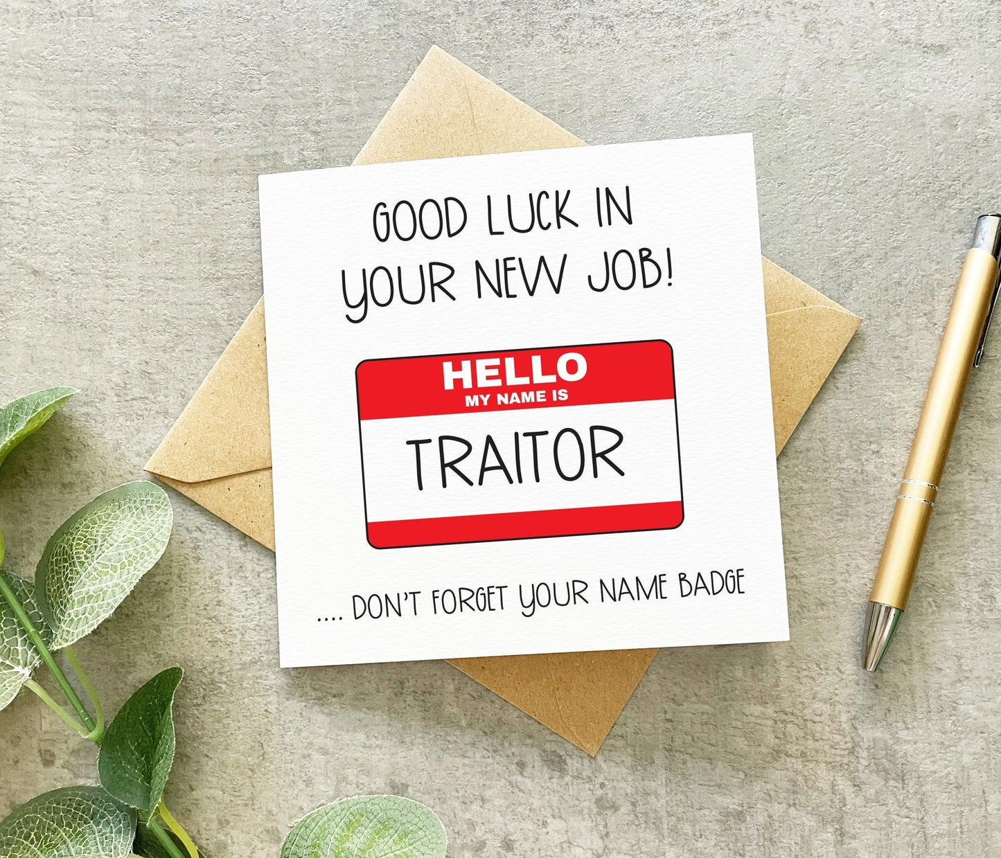 Traitor Badge New Job Card