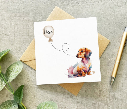 Dachshund Birthday Card