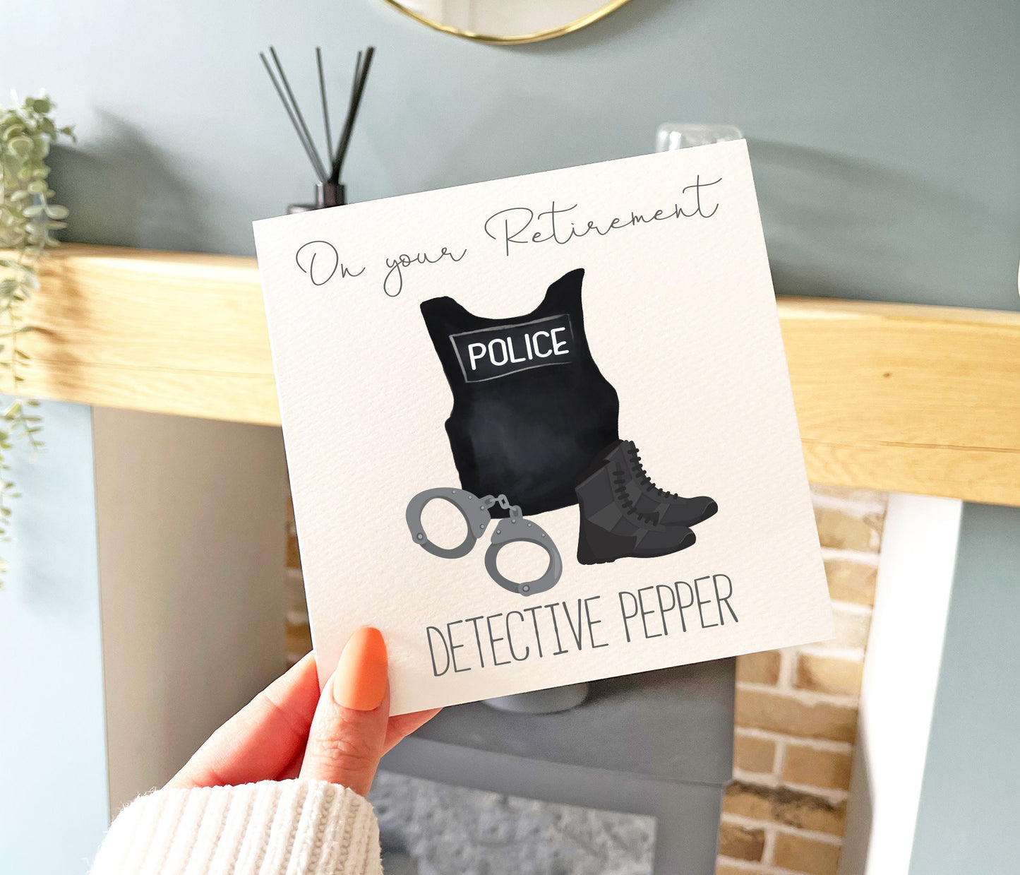 Police Retirement Card