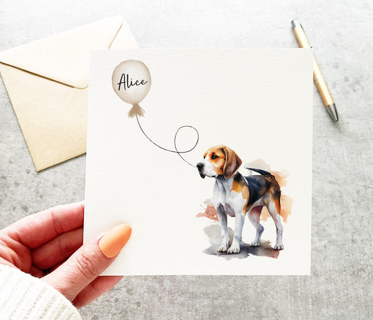 Beagle Birthday Card