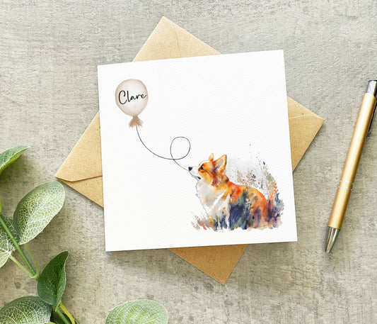 Corgi Birthday Card