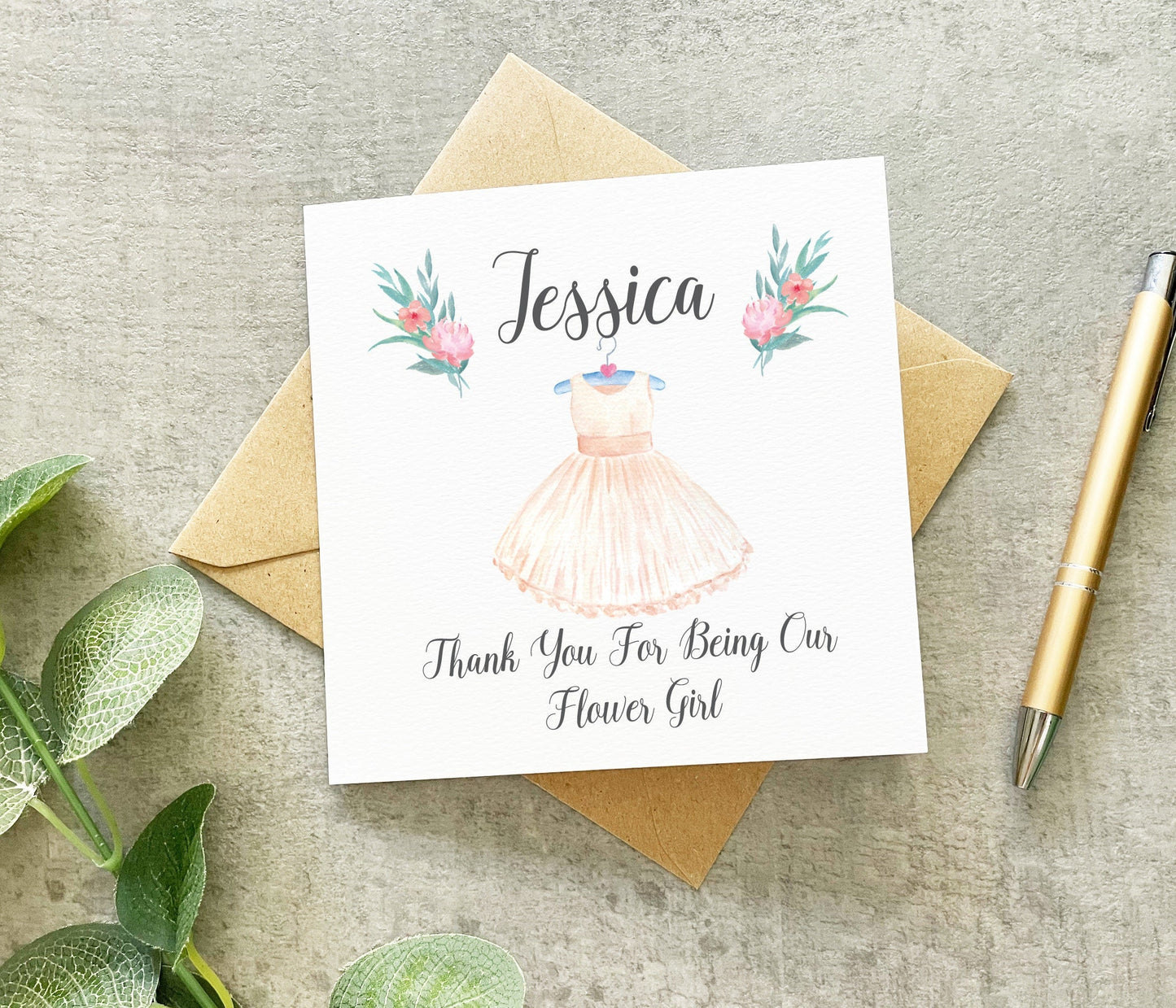 Flower Girl Thank You Card