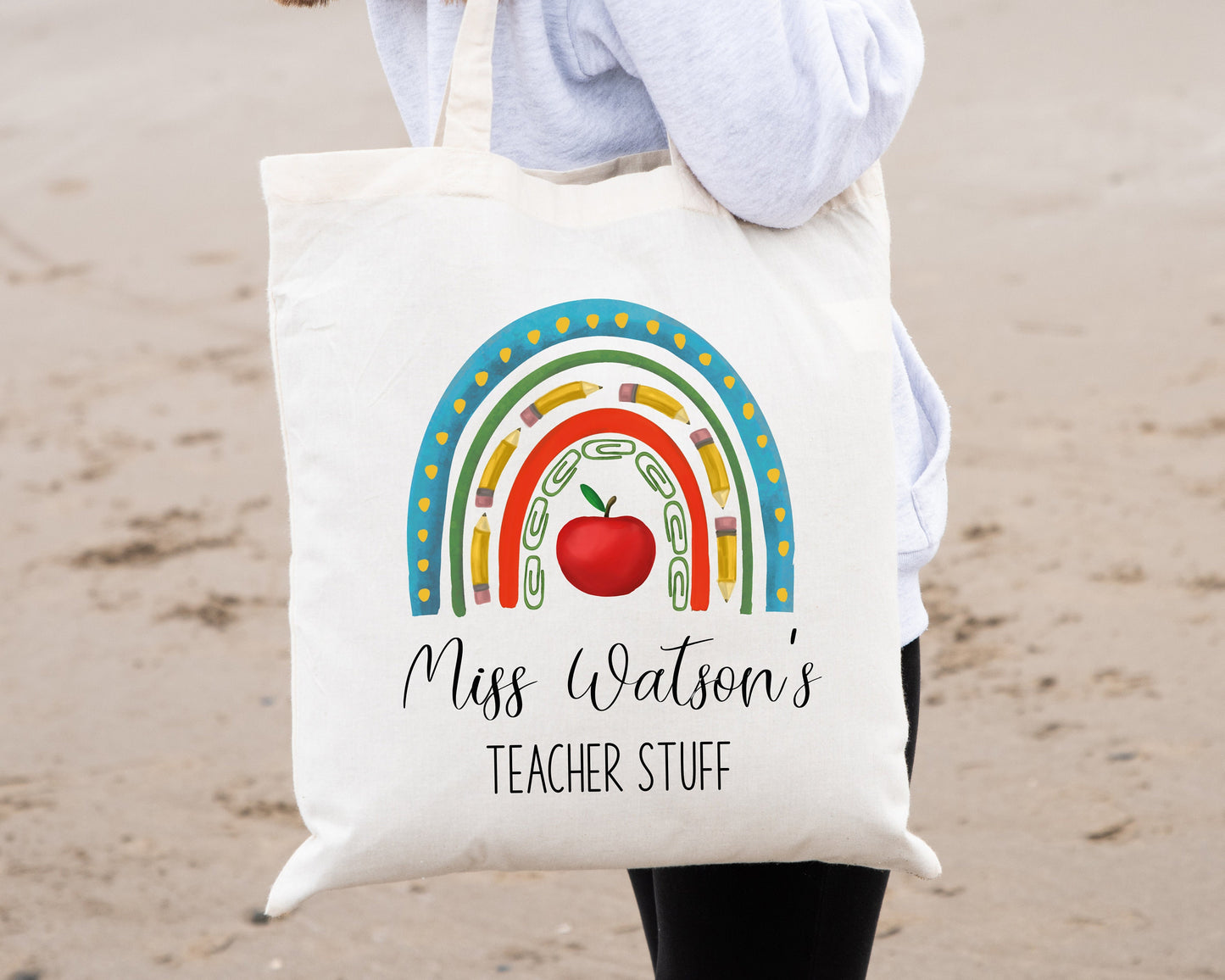 Teacher Rainbow Tote Bag