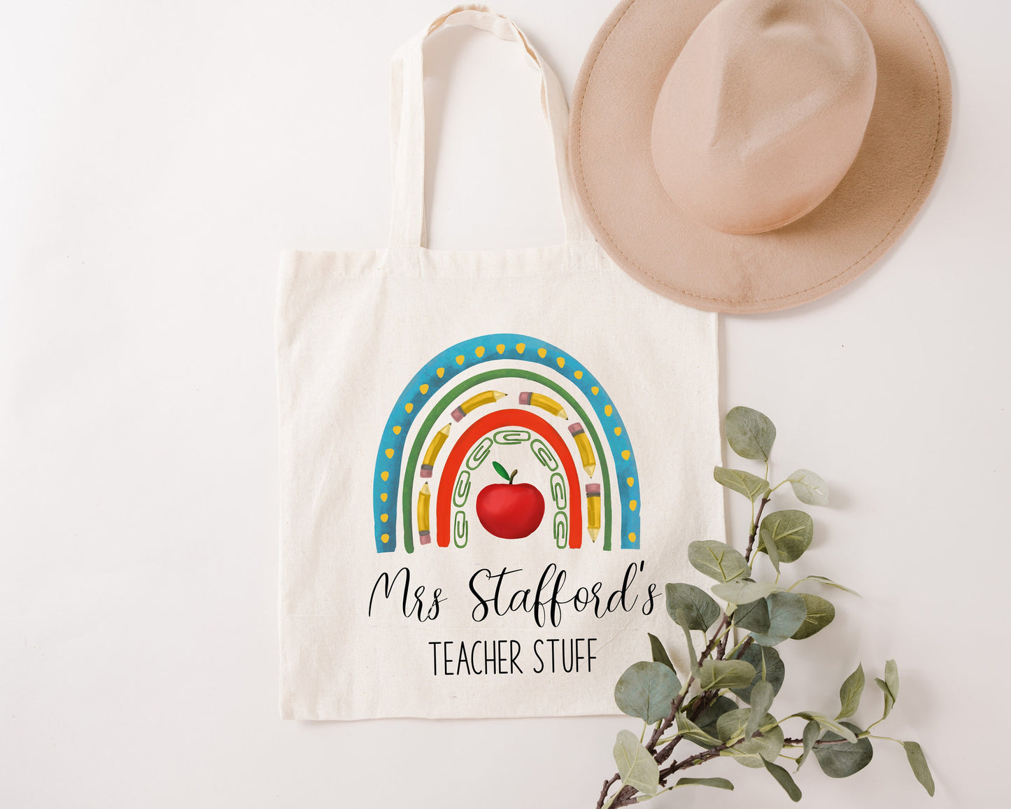 Teacher Rainbow Tote Bag