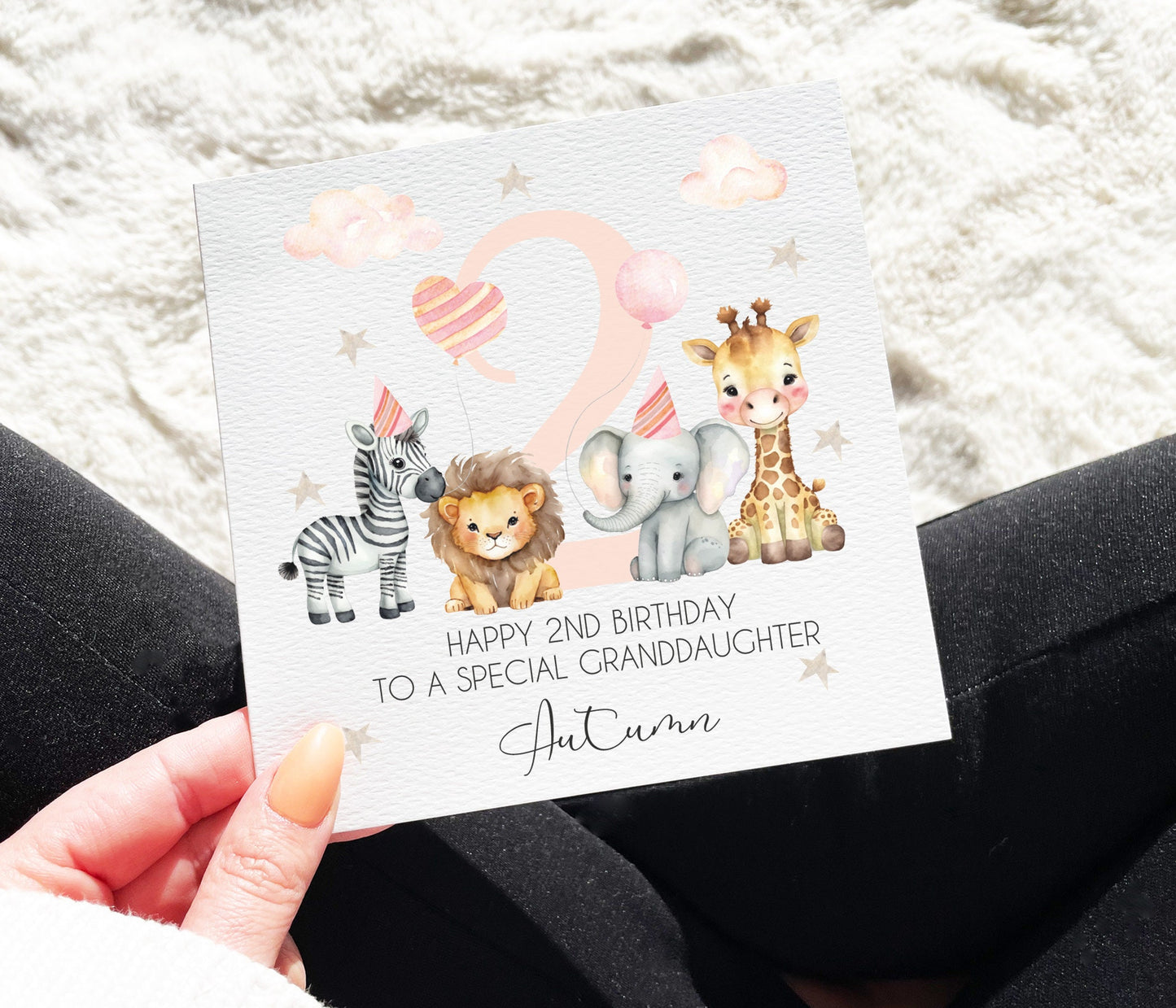 Niece Safari Animals Card