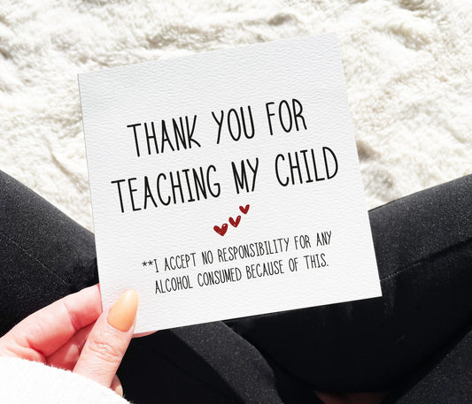 Sarcastic Teacher Card