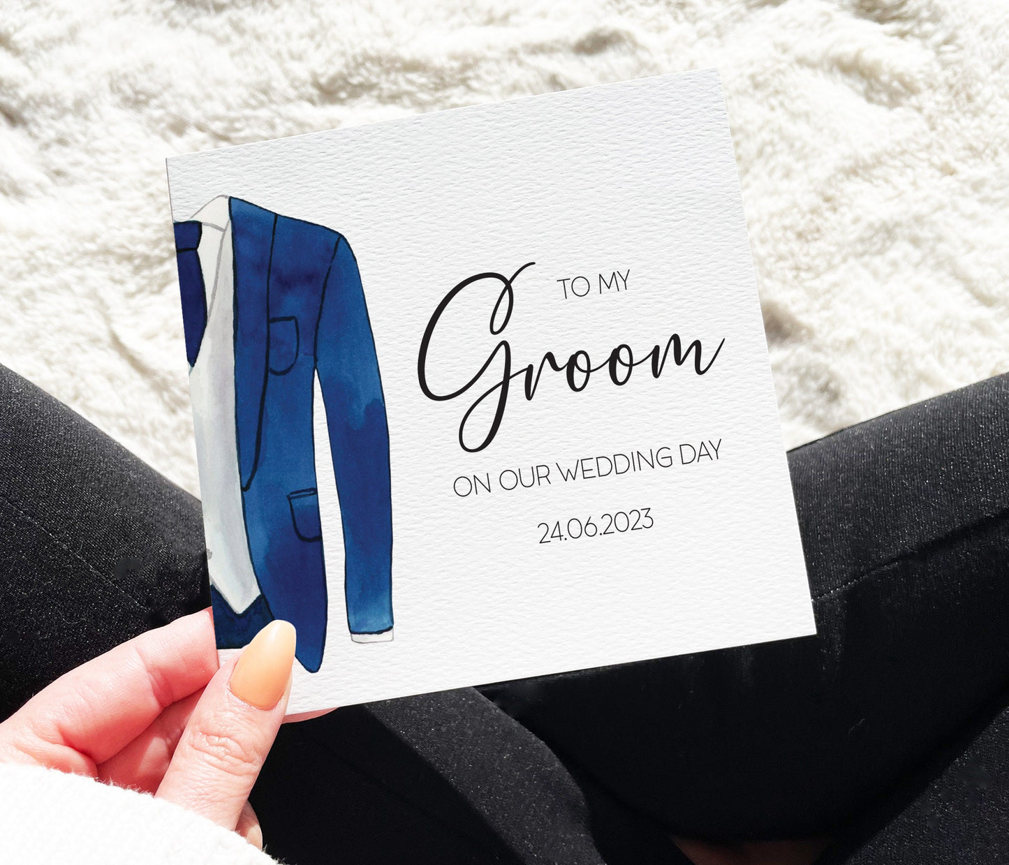 To My Groom Suit Card