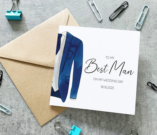 Best Man Suit Card