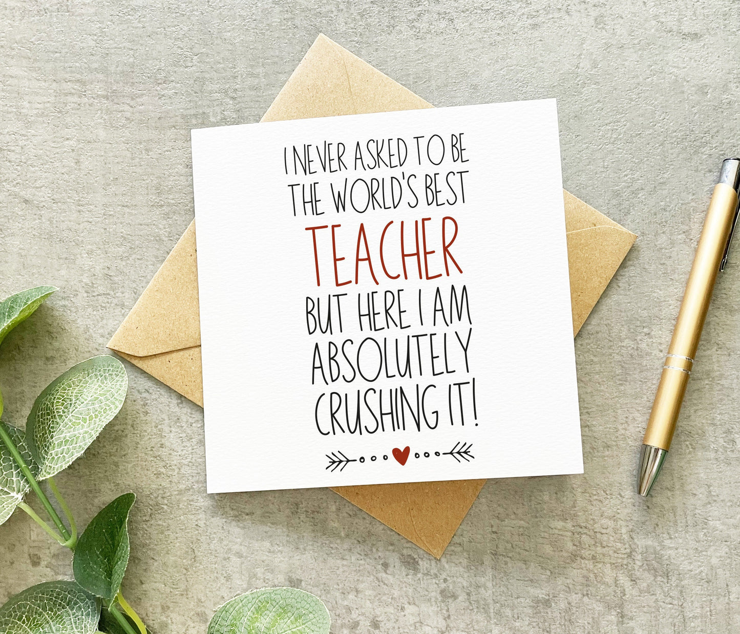 World's Best Teacher Card