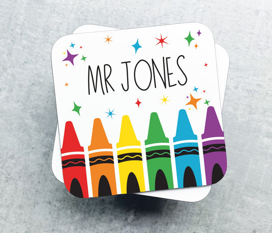 Teacher Crayons Coaster