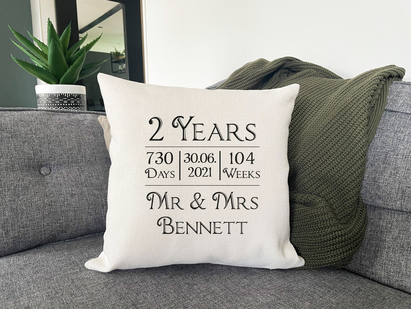 2 Year Anniversary Cushion