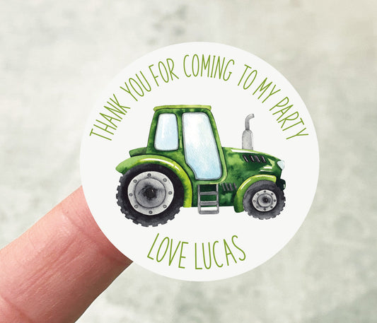 Tractor Party Stickers