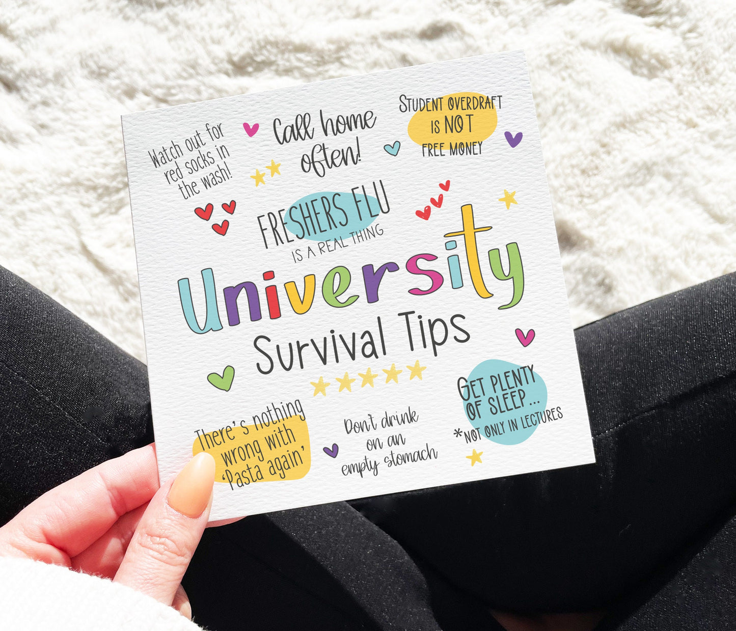 University Survival Tips Card