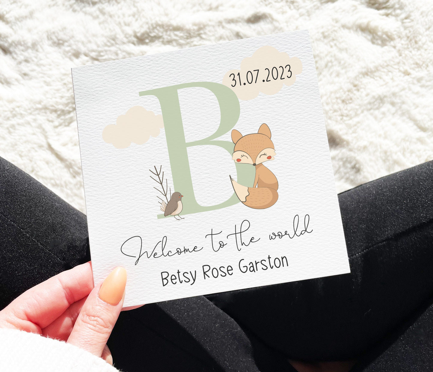 New Baby Fox Card