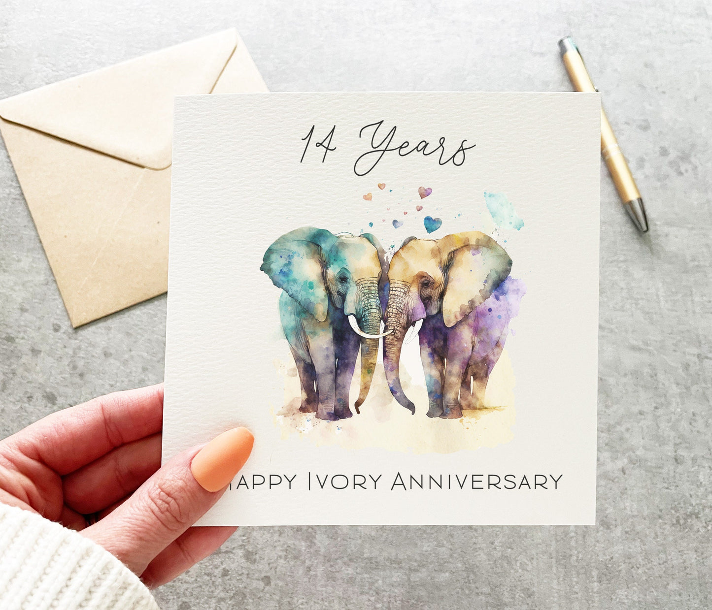 14th Anniversary Card