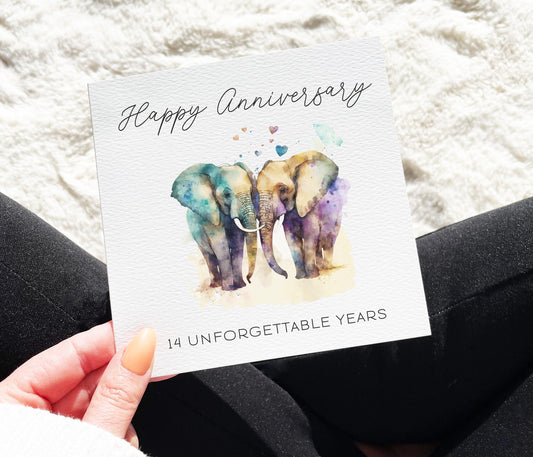 Ivory Anniversary Card