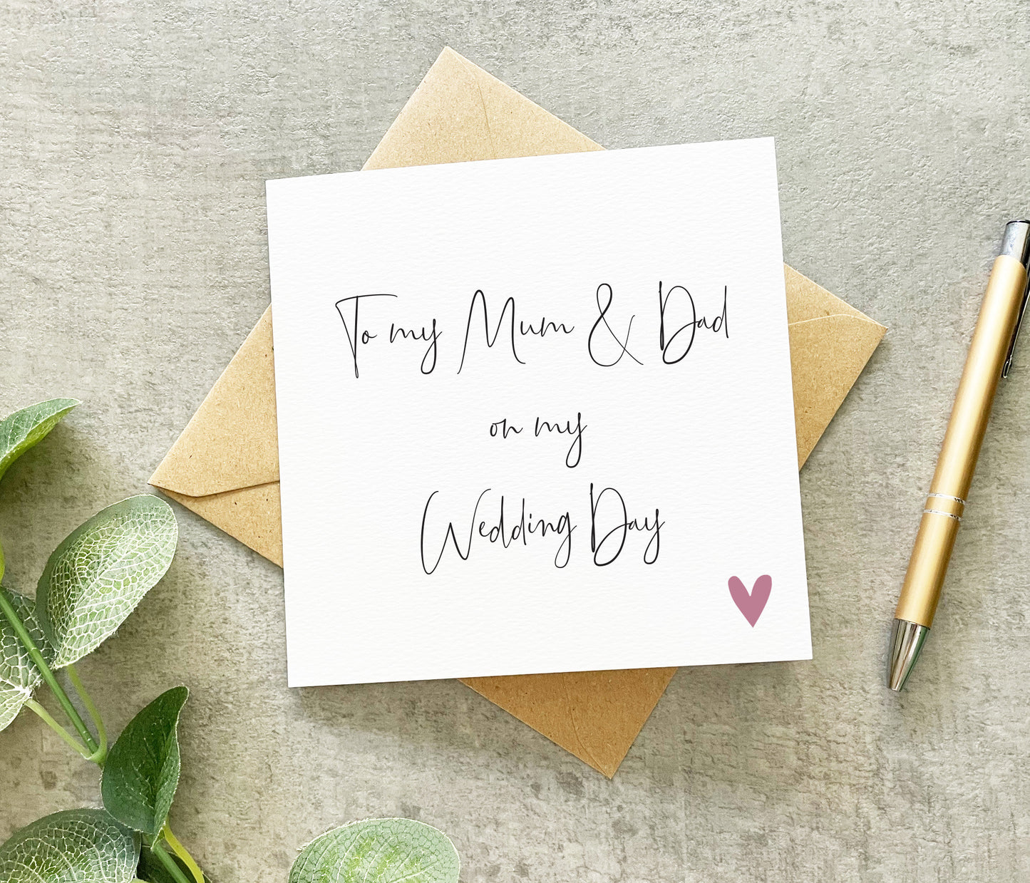 To My Mum & Dad Wedding Day Card