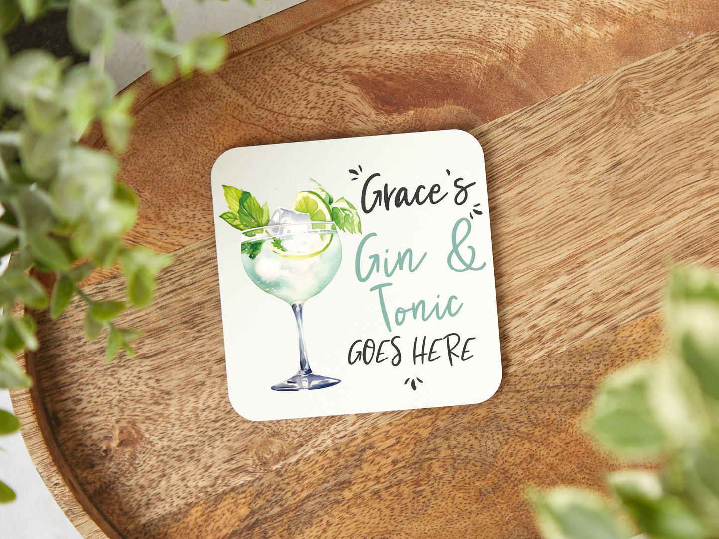 Gin & Tonic Goes Here Coaster