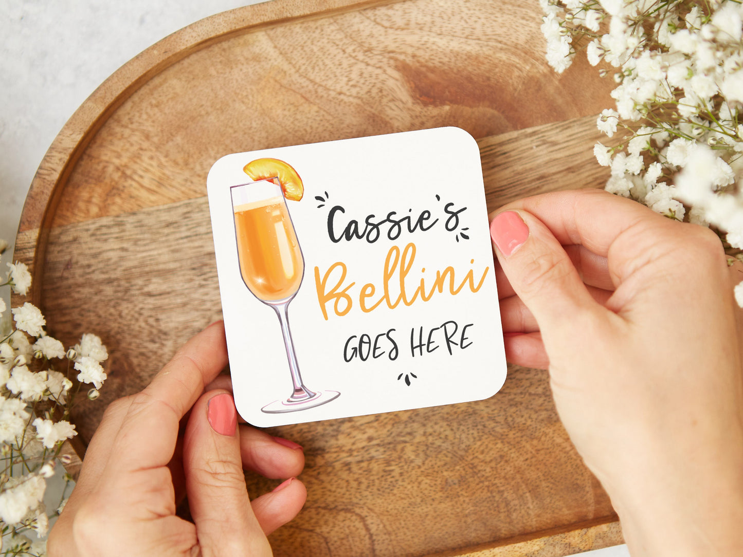 Bellini Goes Here Coaster