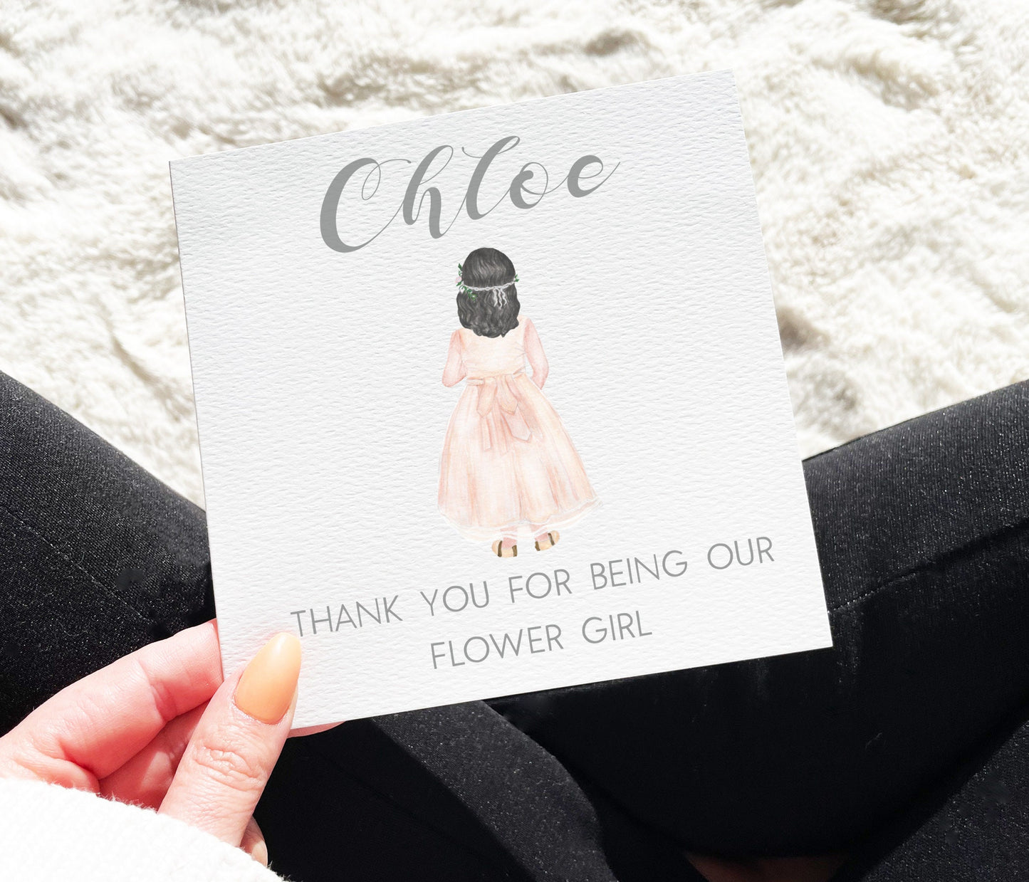 Flower Girl Thank You Card