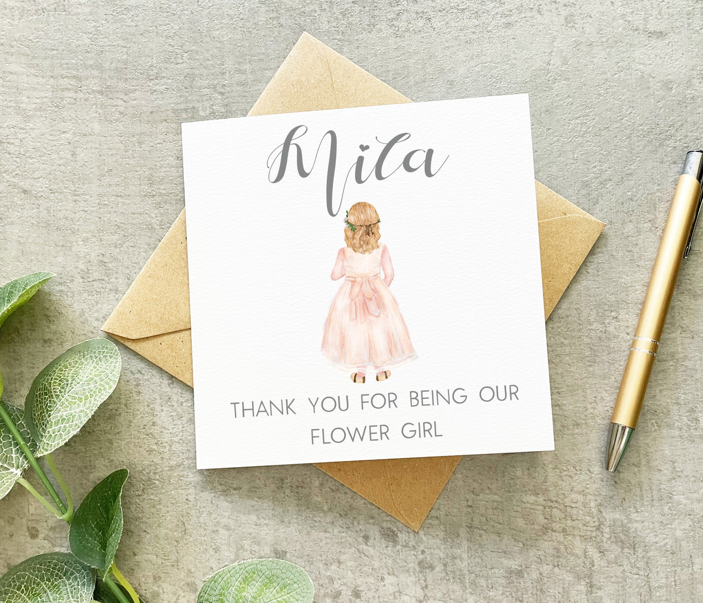 Flower Girl Thank You Card